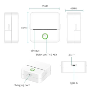 Mini Portable Thermal Printer Pocket Wireless BT Stickers Photo Label Memo Wrong Question Small Printing No Ink Print For Xiaomi - Image 6