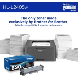 HL-L2405W Wireless Compact Monochrome Laser Printer with Mobile Printing, Black & White Output | includes Refresh Subscription - Image 4