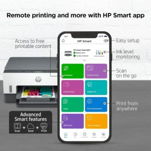 HP Smart -Tank 6001 Wireless Cartridge-Free all in one printer, this ink - with mobile print, scan, copy (2H0B9A) - Image 6