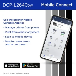 DCP-L2640DW Wireless Compact Monochrome Multi-Function Laser Printer with Copy and Scan, Duplex, Mobile - Image 5